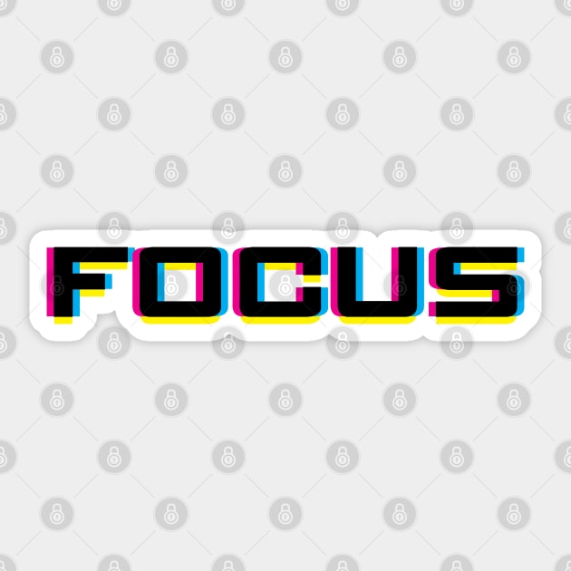 Focus in CMYK Sticker by inotyler